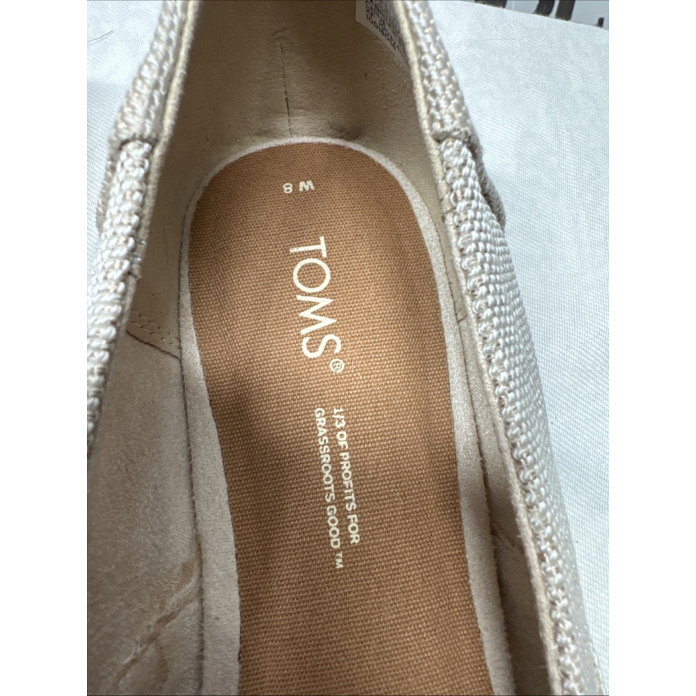 Toms Loafer Women's Flat Beige SlipOns 8W Work Church Everyday Office New No Box - Picture 3 of 16